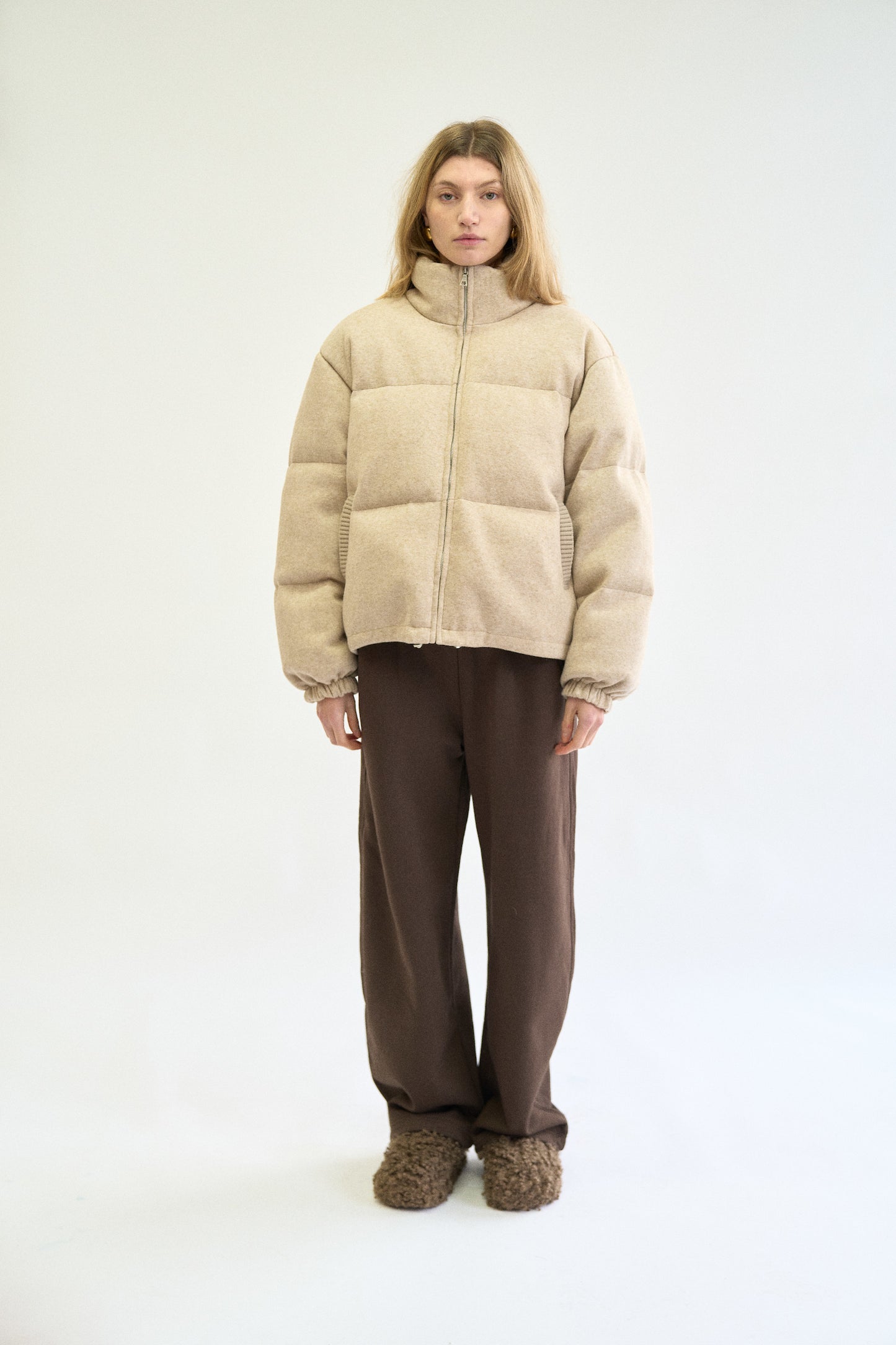 JERSEY DOWN PUFFER JACKET
