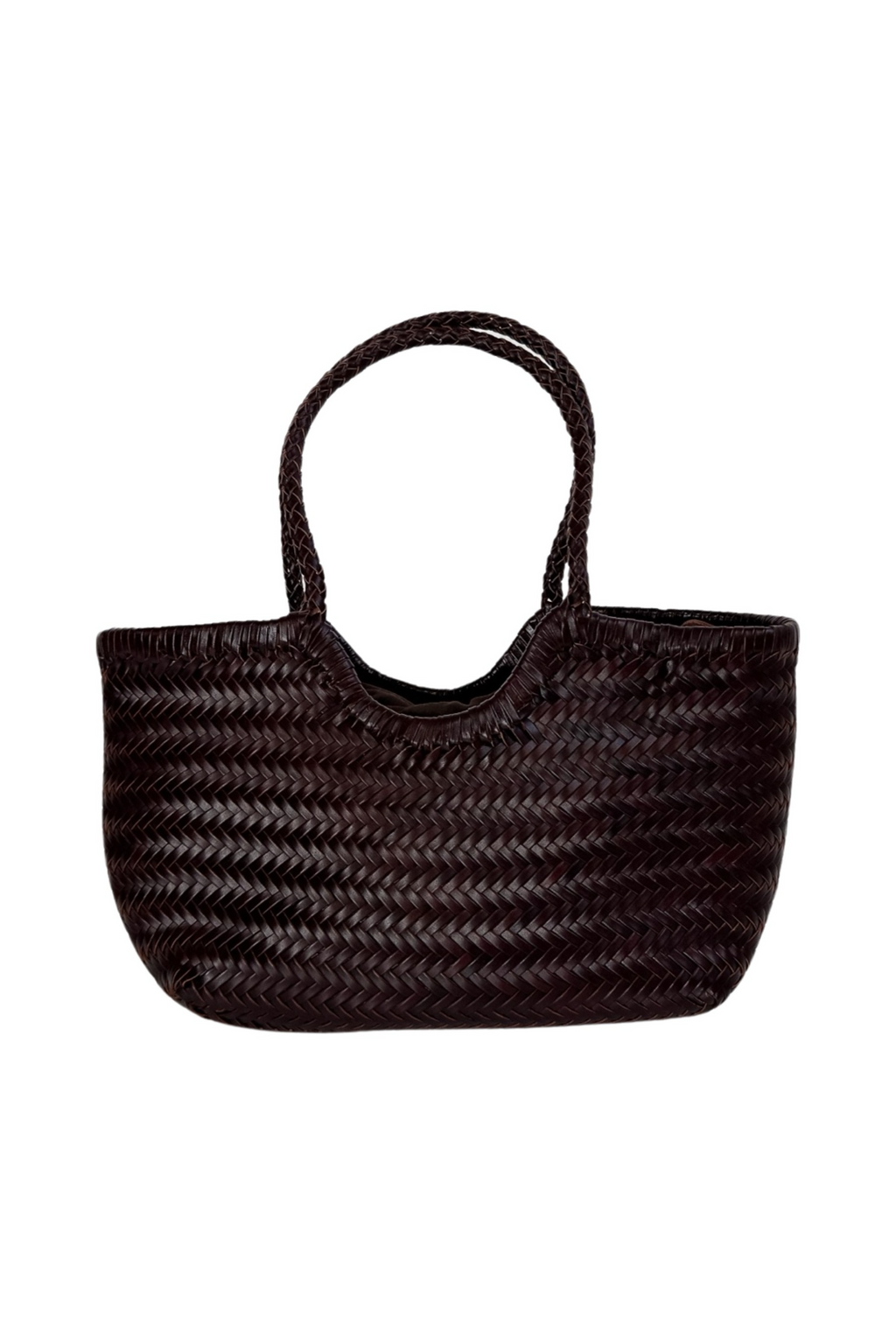 LEATHER WOVEN BAG