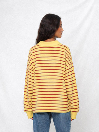 AMBER TIDE OVERSIZED POLO SHIRT