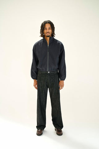 PINSTRIPE HARRINGTON JACKET