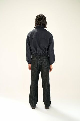 PINSTRIPE HARRINGTON JACKET
