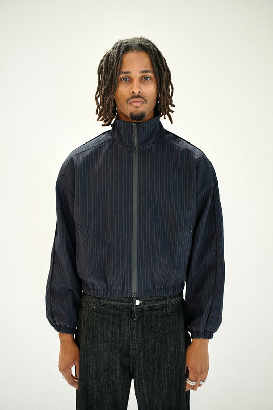 PINSTRIPE HARRINGTON JACKET