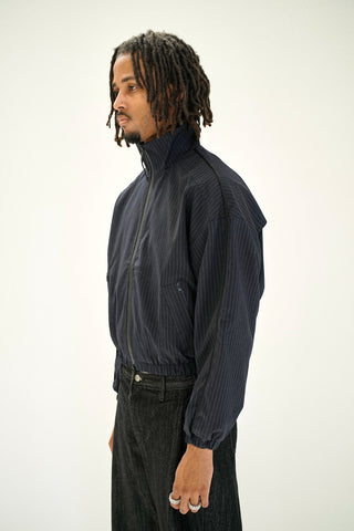 PINSTRIPE HARRINGTON JACKET