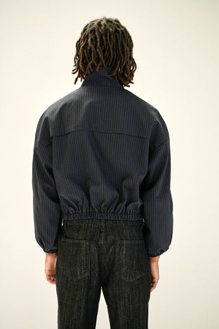 PINSTRIPE HARRINGTON JACKET