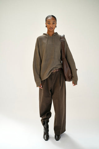 BEAULARES RIBBED HOODIE