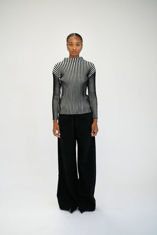 BLACK VELVET STRETCH SWEATER