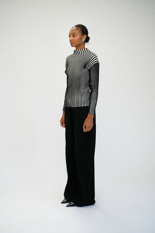 BLACK VELVET STRETCH SWEATER