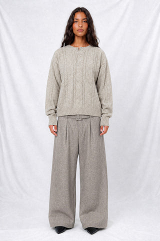 ALDEN CABLE HENLEY KNIT