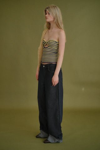 TWISTED KNIT TUBE TOP