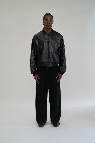 ULTRA LIGHT BOMBER JACKET IN FAUX LEATHER