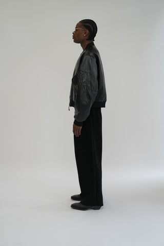 ULTRA LIGHT BOMBER JACKET IN FAUX LEATHER