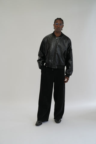 ULTRA LIGHT BOMBER JACKET IN FAUX LEATHER