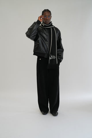 ULTRA LIGHT BOMBER JACKET IN FAUX LEATHER