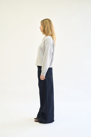 HENLEY KNIT SWEATER