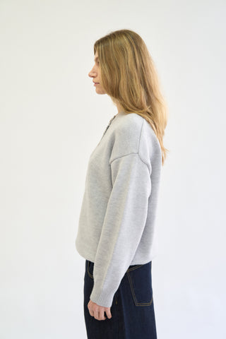 HENLEY KNIT SWEATER