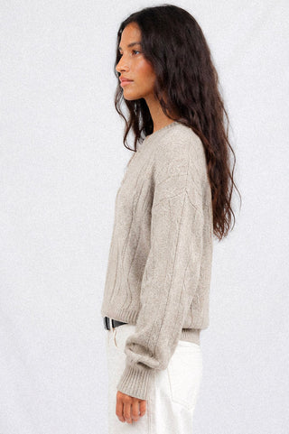 ALDEN CABLE HENLEY KNIT