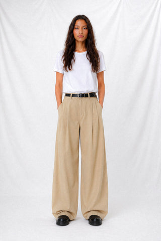 PLEATED DUST TROUSERS