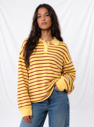 AMBER TIDE OVERSIZED POLO SHIRT
