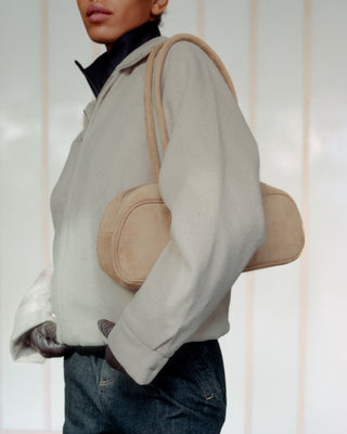 BAGUETTE FAUX SUEDE BAG