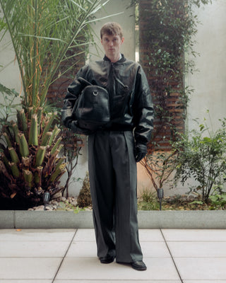 ULTRA LIGHT BOMBER JACKET IN FAUX LEATHER