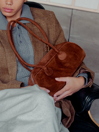 BAGUETTE FAUX SUEDE BAG