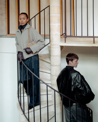ULTRA LIGHT BOMBER JACKET IN FAUX LEATHER