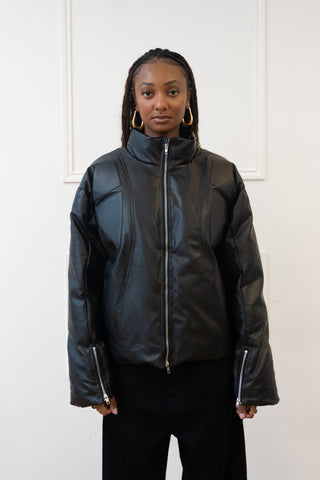 FINAL SALE | FAUX LEATHER MOTOR JACKET