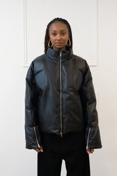 FAUX LEATHER MOTOR JACKET – Beaulares