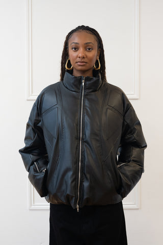FINAL SALE | FAUX LEATHER MOTOR JACKET