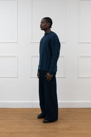 KNITT MOCK COLLAR SWEATER