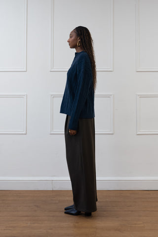 KNITT MOCK COLLAR SWEATER