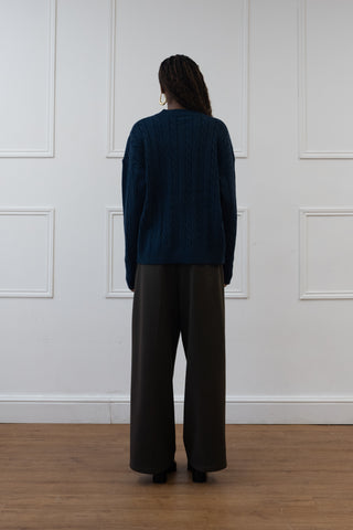 KNITT MOCK COLLAR SWEATER
