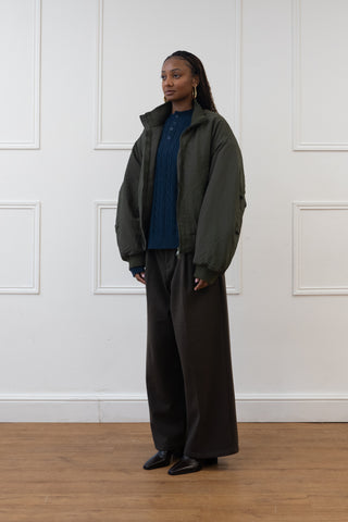 PUFFY BOMBER JACKET, SAGE