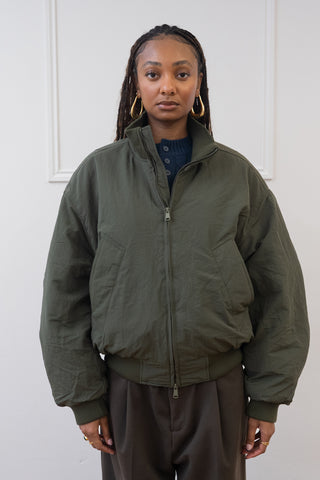 PUFFY BOMBER JACKET, SAGE