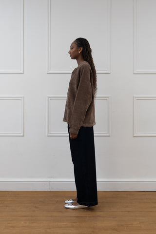 LONGLINE RIBBED CARDIGAN