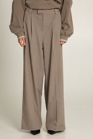 BARONE WIDE LEG PLEATED TROUSER