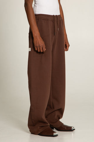 SCRIPT SWEATPANT, MARRONE