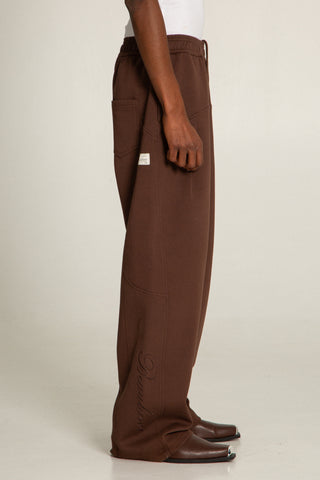 SCRIPT SWEATPANT, MARRONE