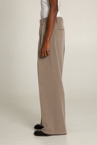 BARONE WIDE LEG PLEATED TROUSER