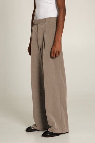 BARONE WIDE LEG PLEATED TROUSER