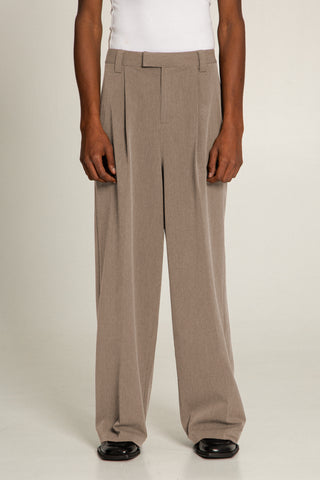 BARONE WIDE LEG PLEATED TROUSER