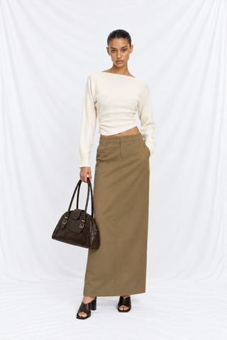 TOBACCO CHINO SKIRT