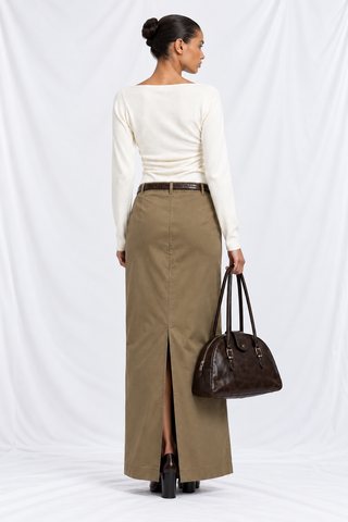 TOBACCO CHINO SKIRT