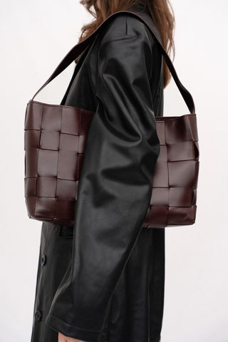 MARRONE WOVEN LEATHER BAG