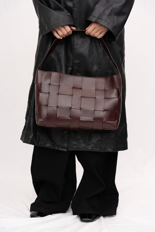 MARRONE WOVEN LEATHER BAG