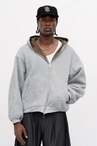 REVERSIBLE PLAID HOODIE