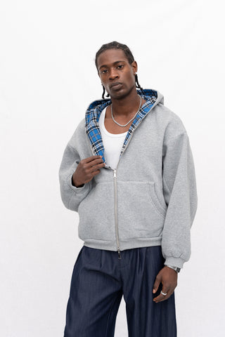 REVERSIBLE PLAID HOODIE