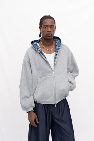 REVERSIBLE PLAID HOODIE