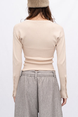 SOLENNE KNIT CARDIGAN TOP