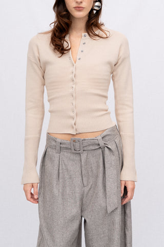 SOLENNE KNIT CARDIGAN TOP